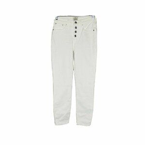 J Crew 9” High Rise Toothpick White Skinny Jeans 24 Buttonfly J1731